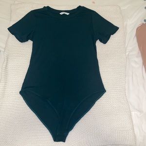 MANGOPOP|| Women's Crew Neck Short Sleeve Bodysuit